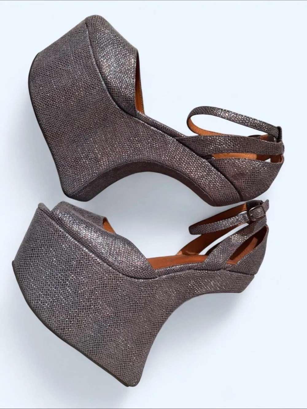 NEW Rare Y2K Jeffrey Campbell peep toe platforms deadstock size 8